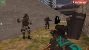 Игра на карте cs_mansion в КС 1.6 Paradise